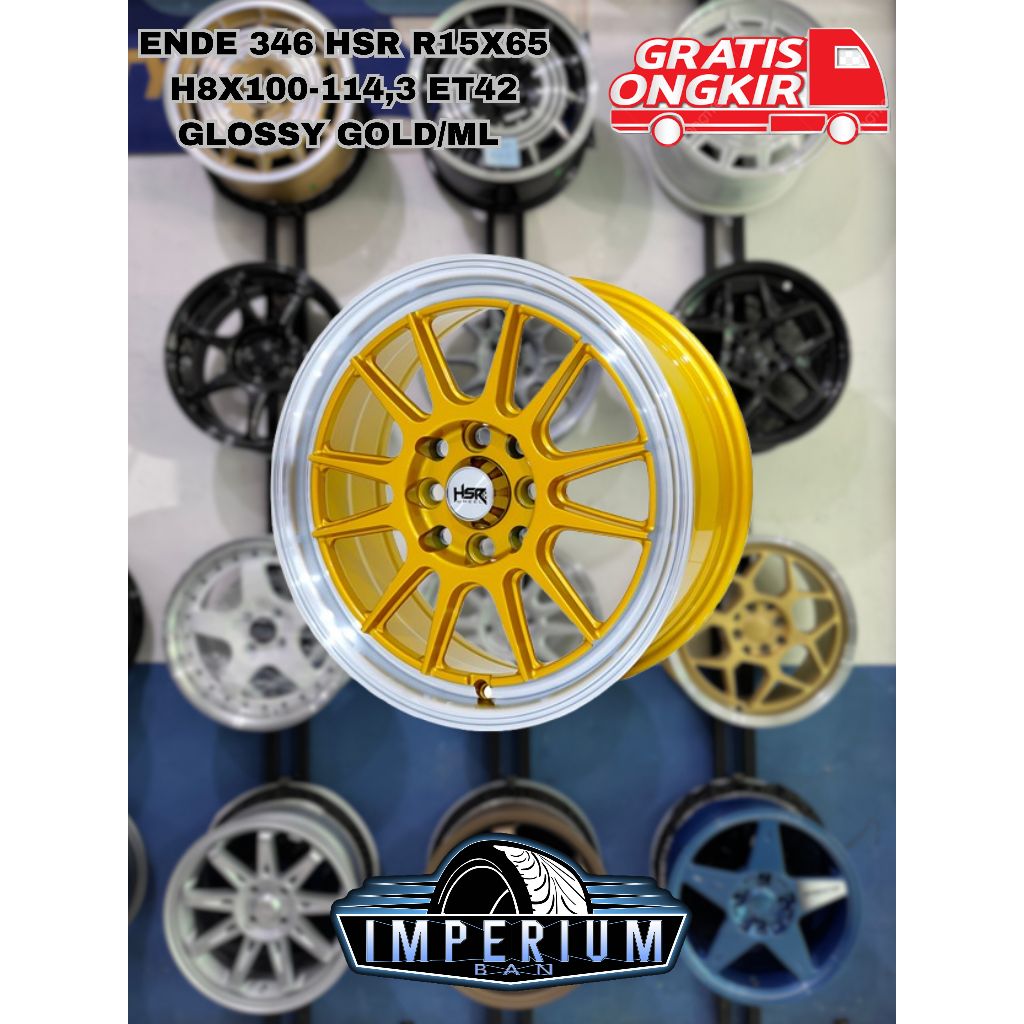 Velg Mobil Brio Ignis Esteem Baleno Vios altis Swift March R15 Lubang 4 Pcd 100/114.3 Pelek Mobil Mu