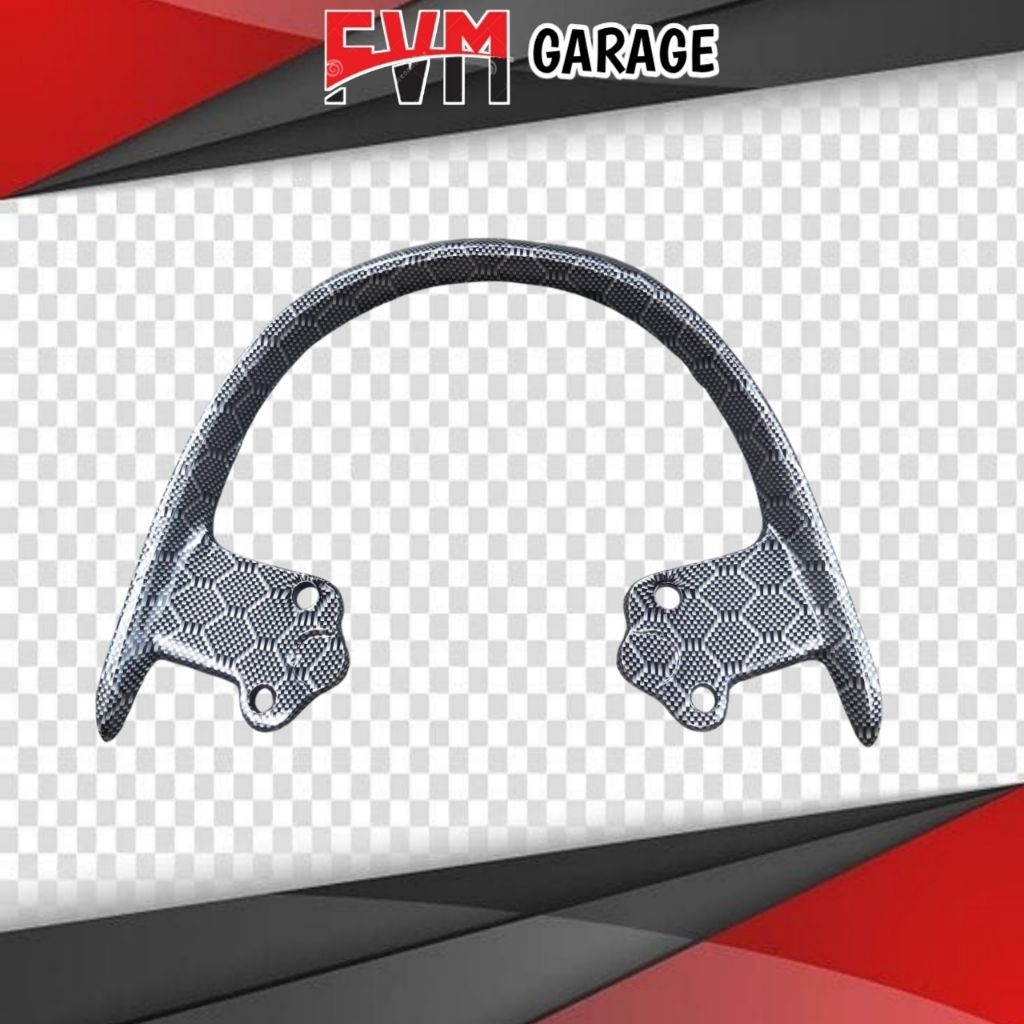 Behel Scoopy Carbon Behel Planger Jok Belakang Scoopy All Carbon Hexagona