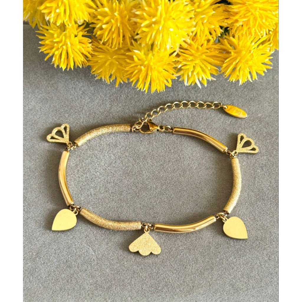 Gelang titanium bambu juntai