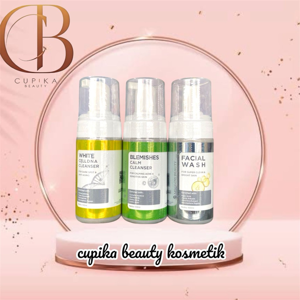 in} MS GLOW FACIAL WASH 100 ML - sabun wajah original dna cell blemish and bright