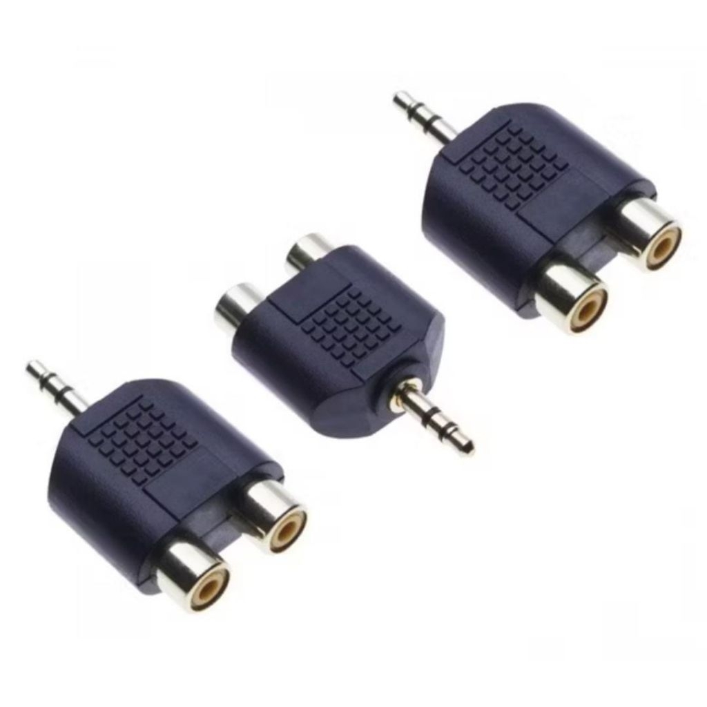 Jack stereo 3.5mm to RCA /  CONVERTER JACK RCA TO 2 COVER RCA / JACK T RCA MINI STEREO / JACK T RCA 