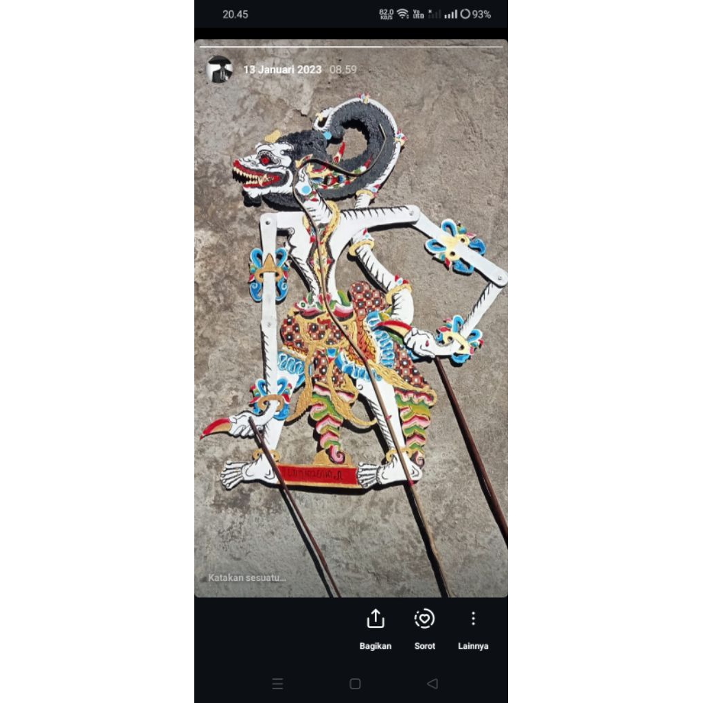 wayang kertas alusan/wayang kertas hanoman