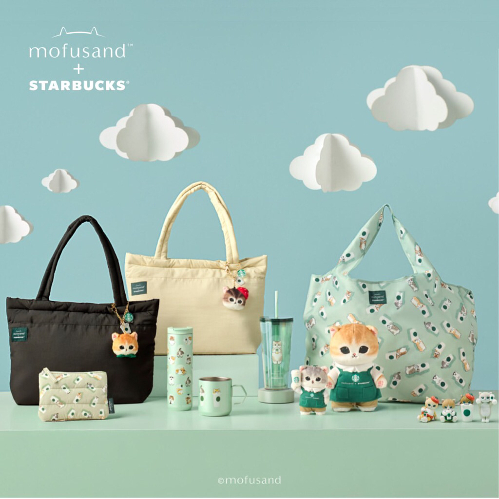 [BACA DESKRIPSI DULU] Starbucks Singapore 2025 Mofusand Bearista Coffee Plushies (Big doll) 28cm / B