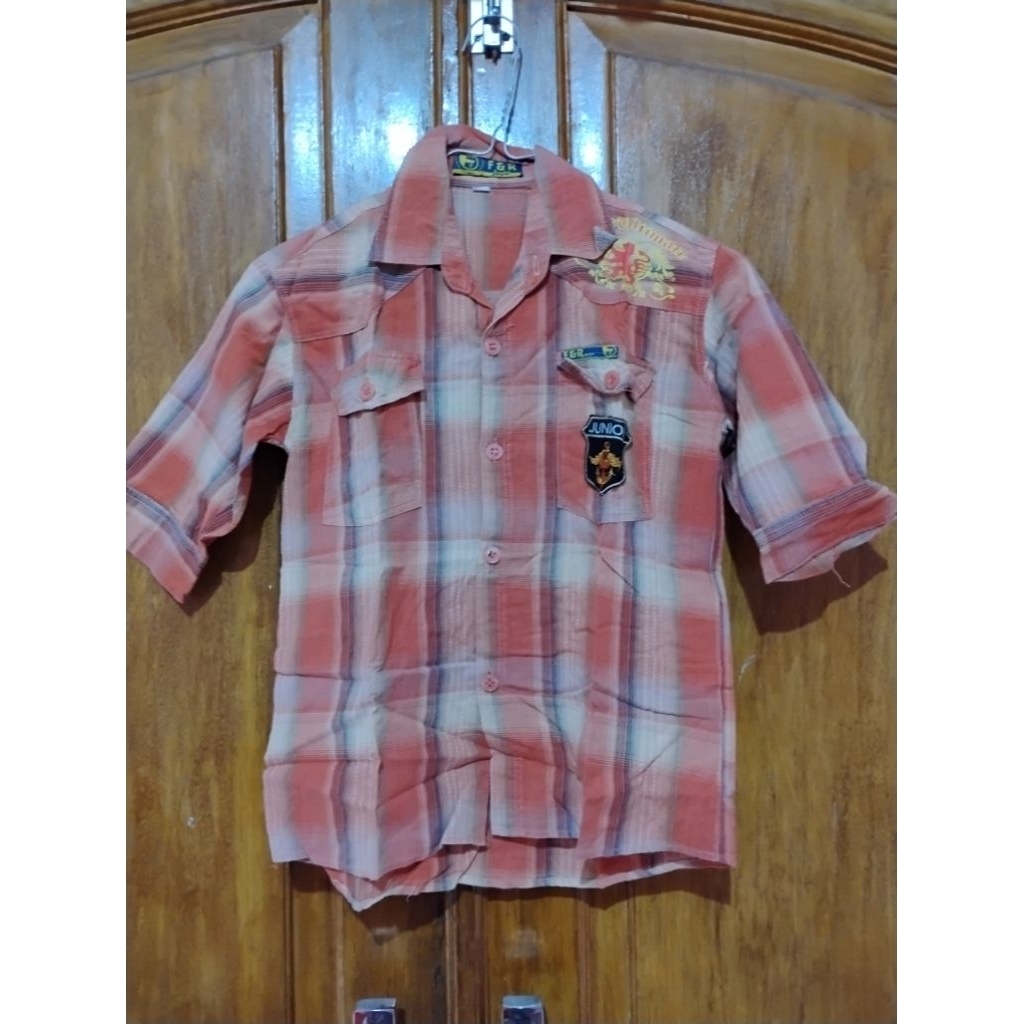 Preloved Kemeja Anak Motif Kotak - Baju Anak Cowok - Baju Kemeja Kotak - Kotak Anak Laki-laki