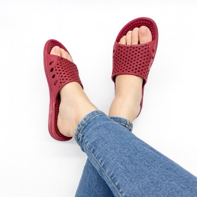 042 Sandal Selop Karet rematik wanita Belair sandal pijat kesehatan sandal duri