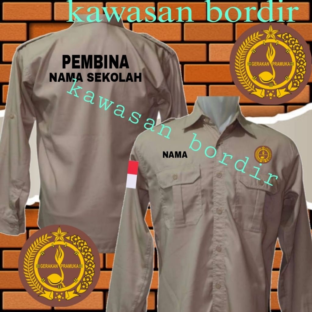 Terbaru kemeja pembina Pramuka seragam pembina Pramuka baju pembina Pramuka pdh pembina Pramuka full