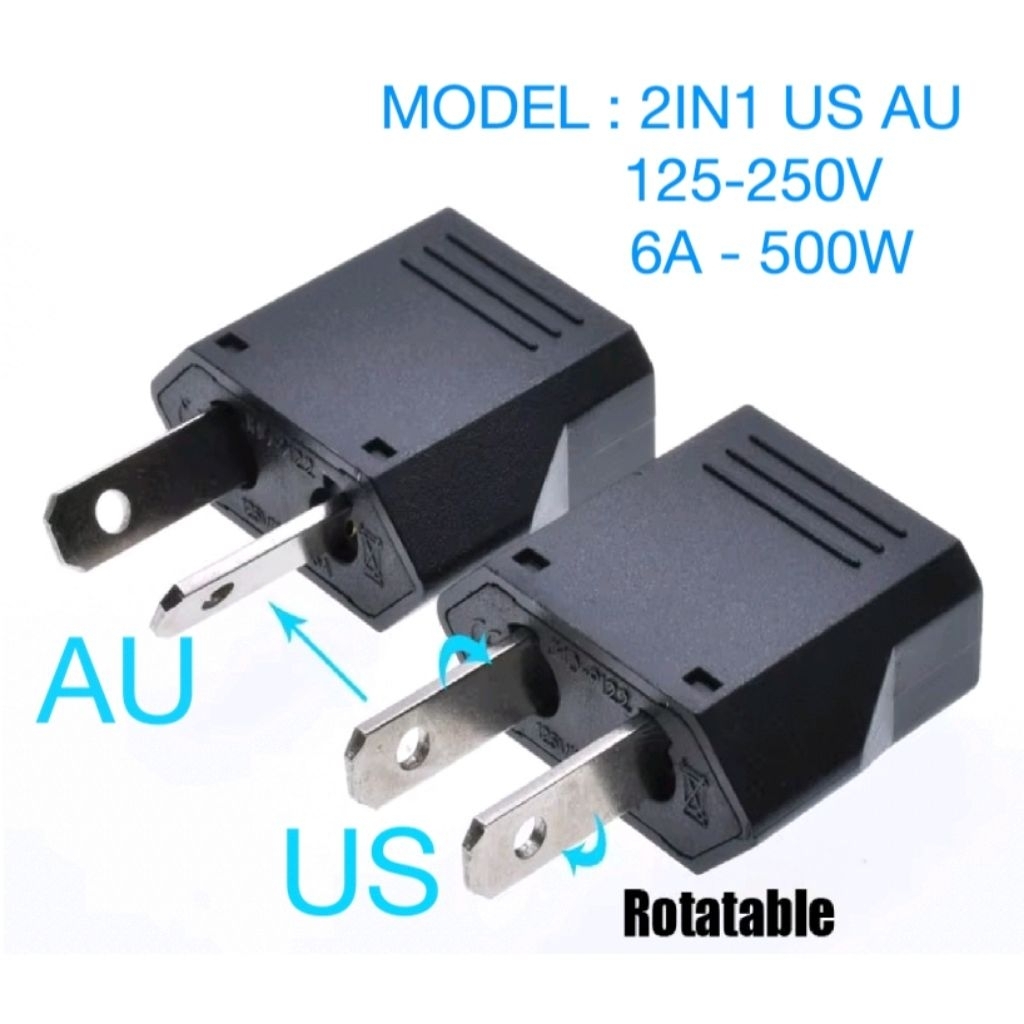 STEKER COLOKAN LISTRIK KONVERTER ADAPTER KAKI 2 JEPANG AUSTRALIA CHINA