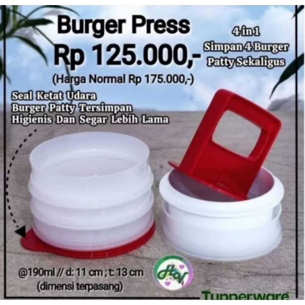 mpress burger/cetakan burger tupperware