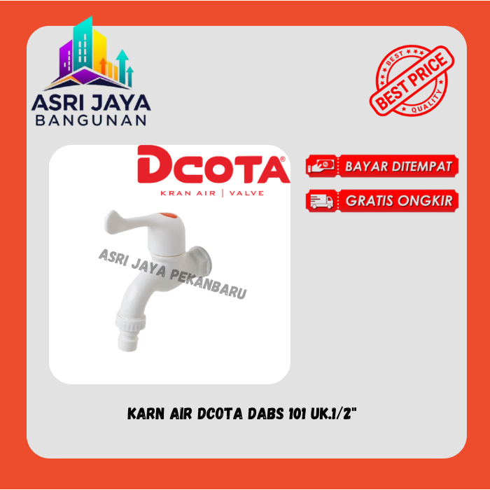 Keran Air PVC Kran Plastik 1/2" DABS 101 Dcota By Onda
