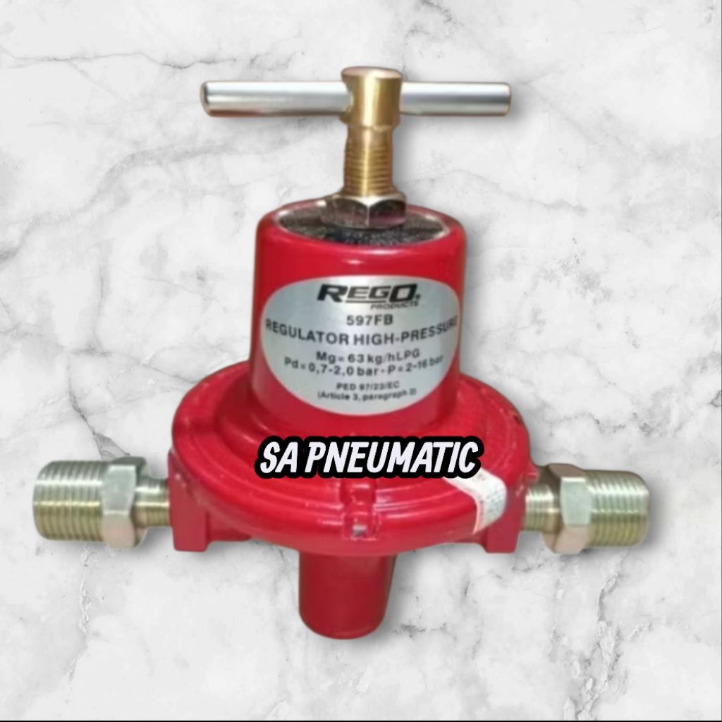 Regulator Gas Rego 597FB + Double Nepel