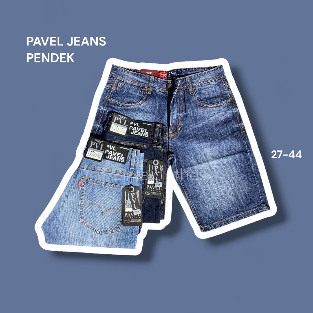 CELANA JEANS PENDEK PRIA TERKINI PAVEL [PVL]