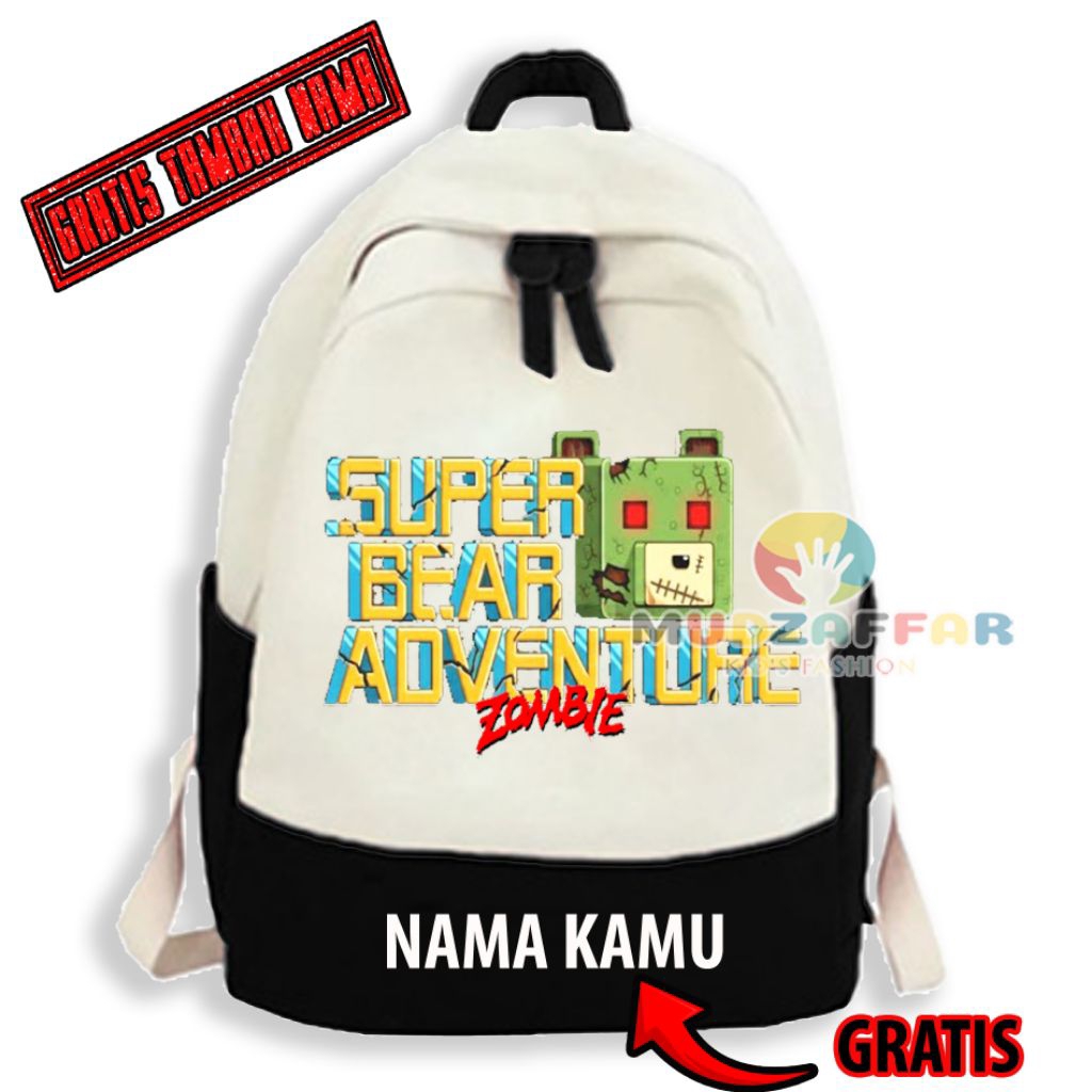 TAS ANAK LAKI LAKI PEREMPUAN SUPER BEAR ADVENTURE ZOMBIE TAS RANSEL ANAK SUPER BEAR ADVENTURE ZOMBIE
