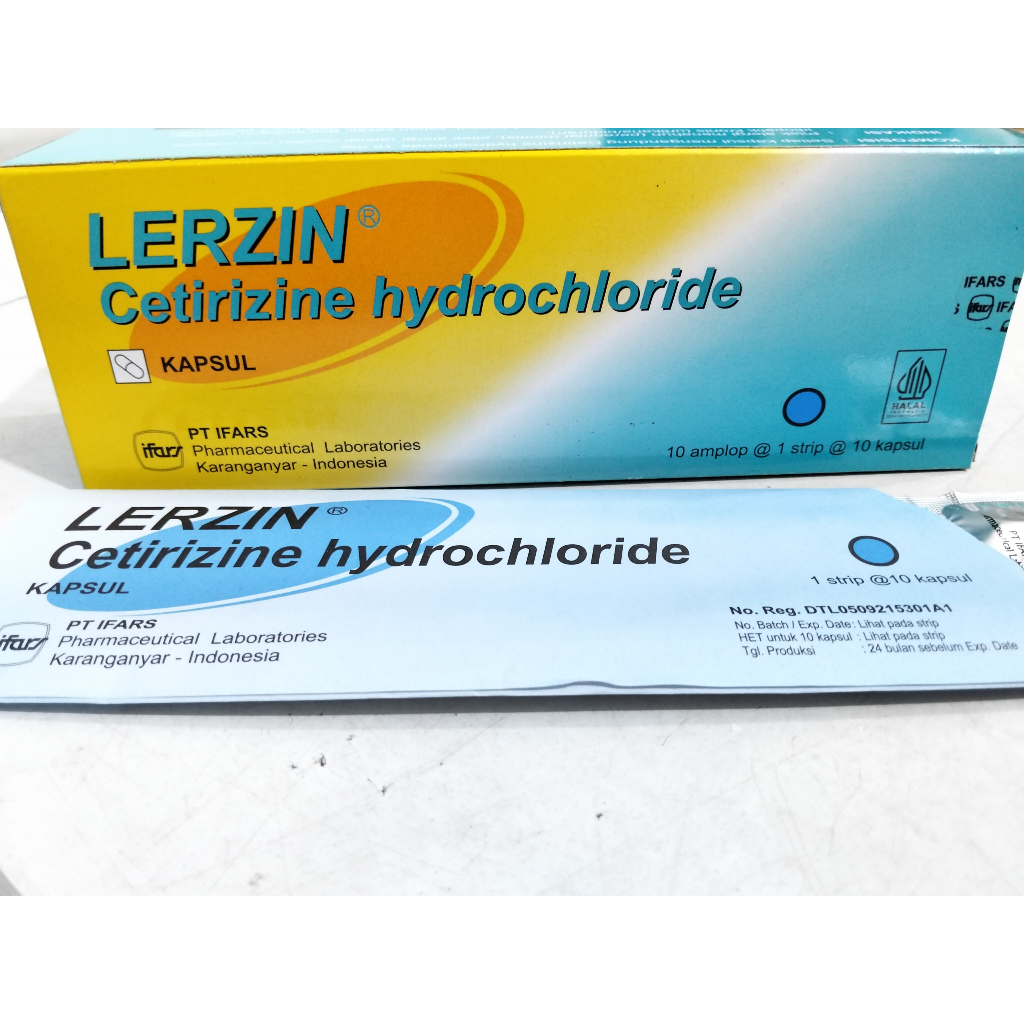Lerzin Tablet Strip isi 10 Tab & Box isi 50 tablet