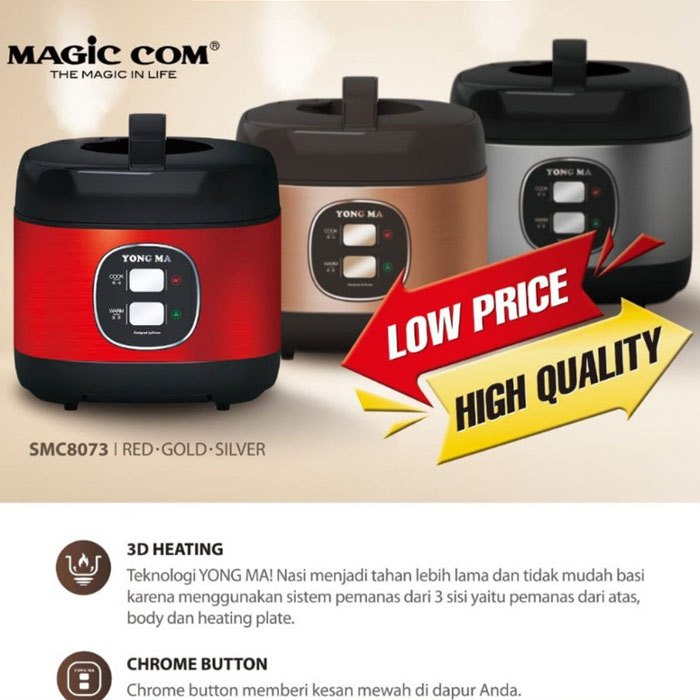 Magic Com YONGMA SMC8073 2 Liter Anti Lengket
