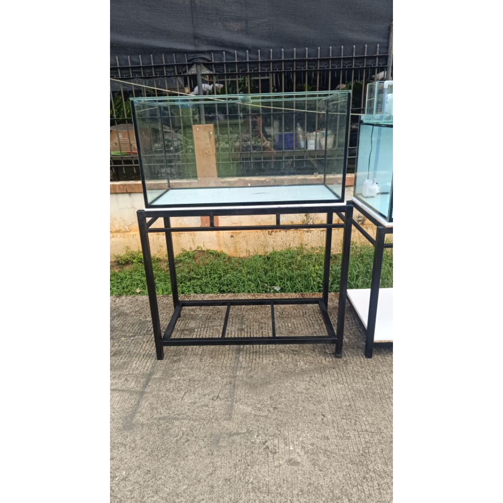 AQUARIUM KACA 100 40 40 8 mili plus RAK holo