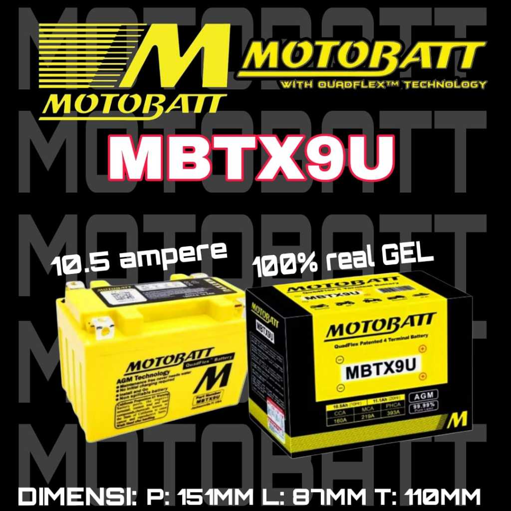 AKI MOTOBATT MBTX9U GEL/ KERING MOTOR NINJA Z 250SL , NINJA 250 FI KARBU , CBR600 , AKI 100% ORI