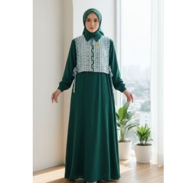 Gamis remaja / wanita dewasa / muslimah dress  Rompi Hajjanah