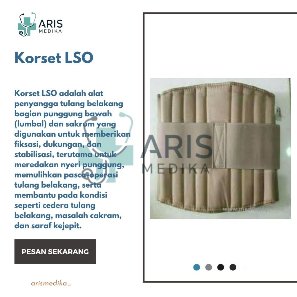 Korset LSO, Korset Tulang Belakang, Korset Lumbal, Korset HNP, Korset Saraf Kejepit, Penyangga Pungg