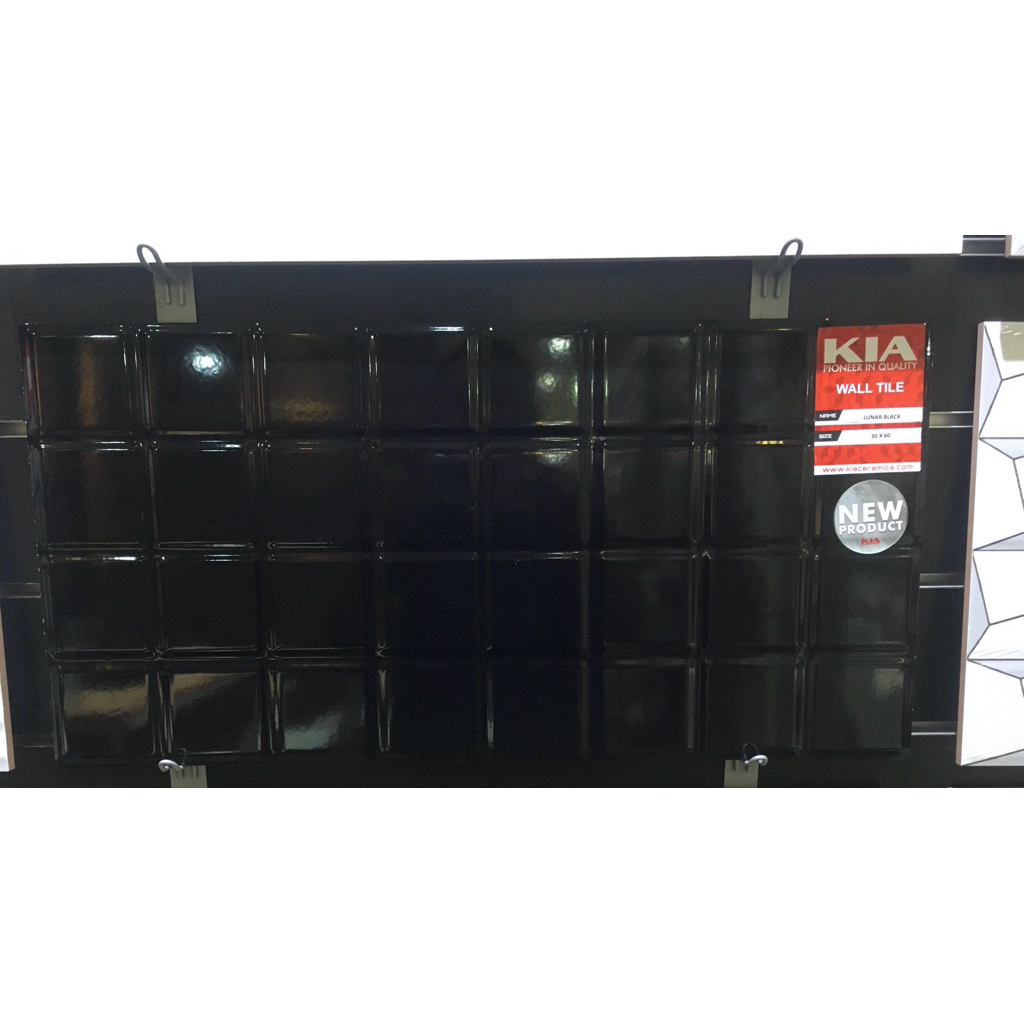 Keramik dinding Hitam Lunar Black KIA 30x60