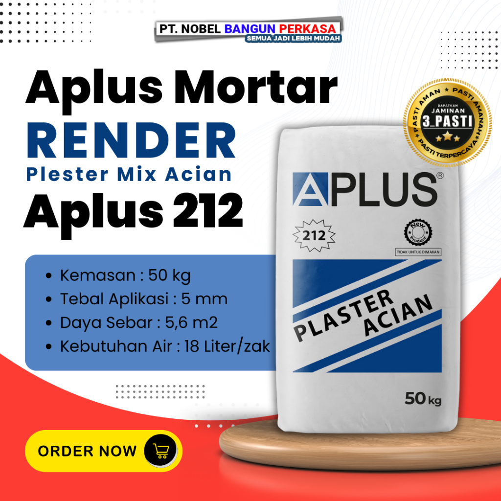 Semen Mortar Aplus Render 50kg "Aplus 212"