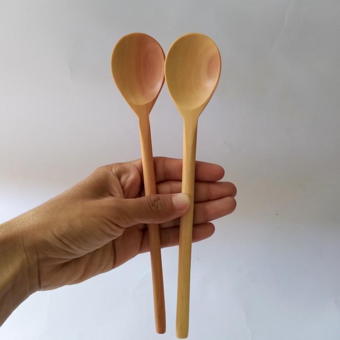 Sendok Kayu Korea Panjang 20 cm - Sendok Kayu Korea Makan