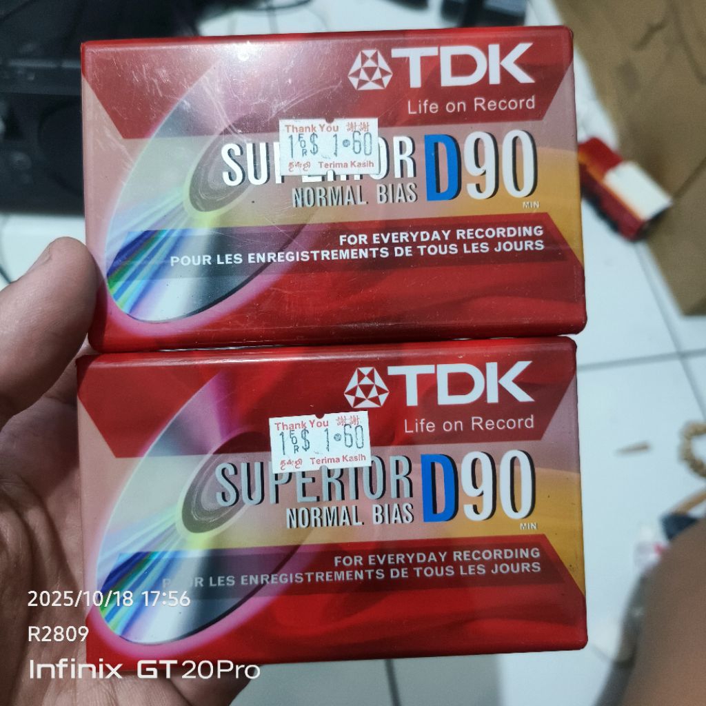 Kaset Tape TDK Superior D90 Cassette