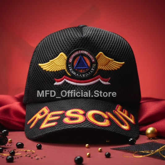Topi BPBD RESCUE Bordir Timbul Free Nama