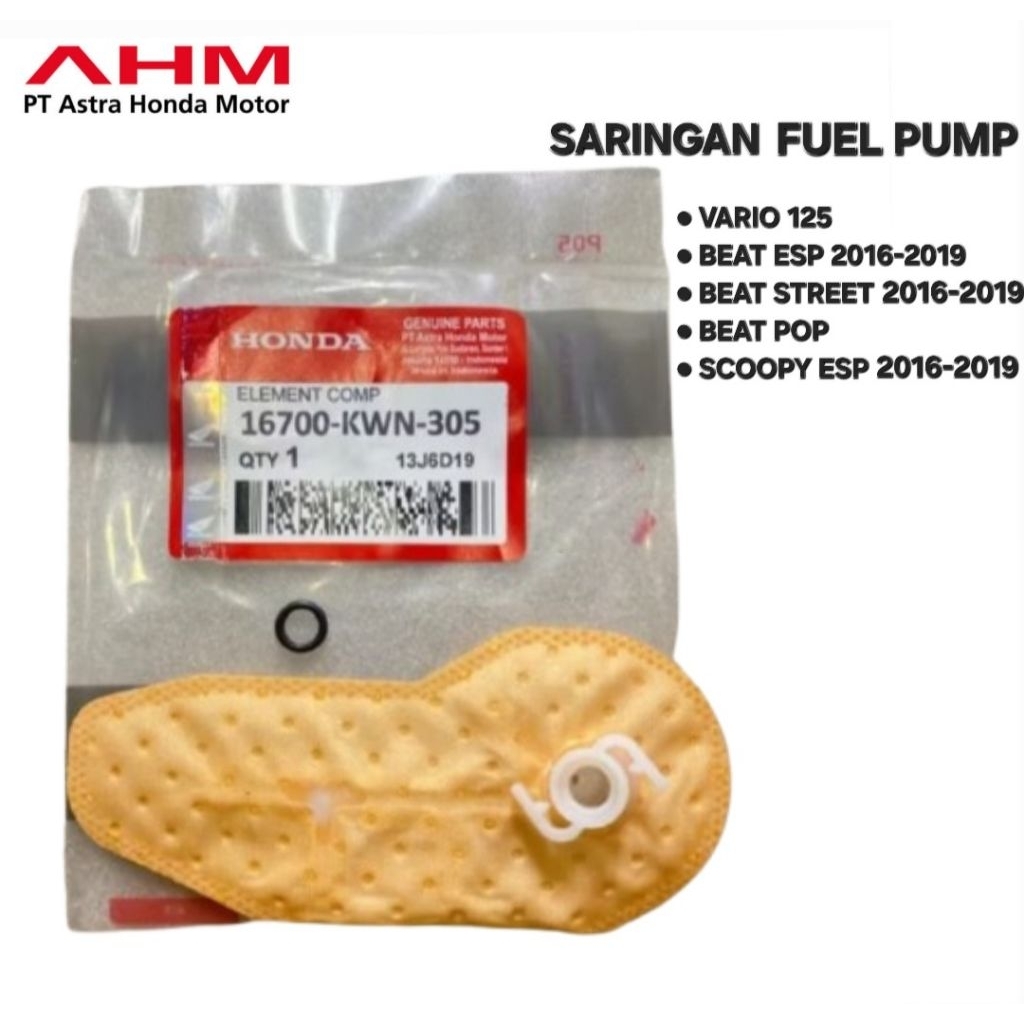 SARINGAN PAMPERS FILTER FUEL PUMP VARIO 125 BEAT ESP 2016-2019 BEAT POP BEAT STREET 2016-2019 SCOOPY