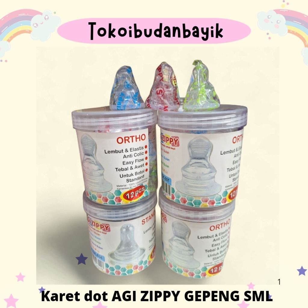 Karet Dot Gepeng Agi Zippy SML orthodontic