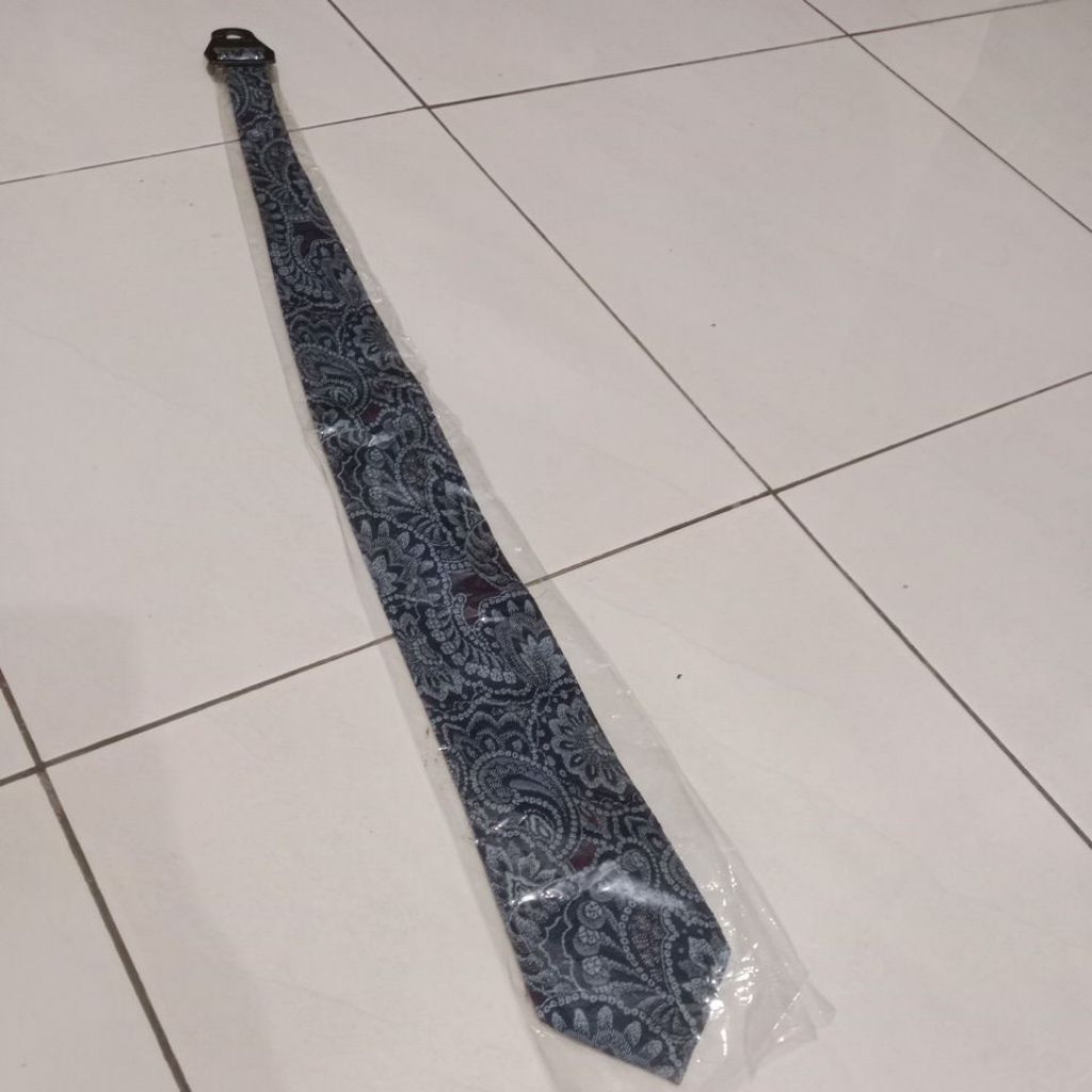 Dasi batik sutra navy