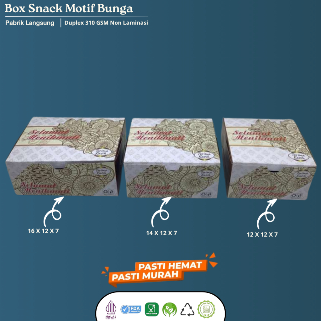 Dus Snack 12x12 Snack Box 12x14 Dus Kue 12x16 Snack Box