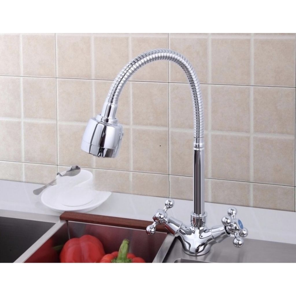 Kran Cuci Piring Panas Dingin Fleksibel TORES / Kran Sink Model Toto