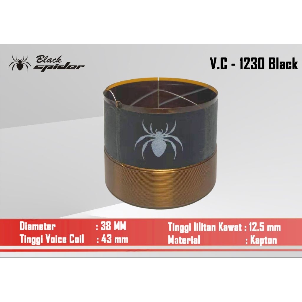 Voice Coil Black Spider BS 1230 BLACK (ORIGINAL)