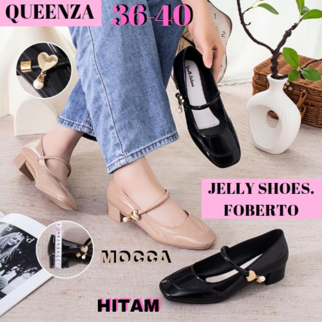 (COD)SPATU SEPATU JELLY SHOES JELLYSHOES PANSUS KERJA TALI GLOSSY CEWE CEWEK WANITA IMPOR IMPORT