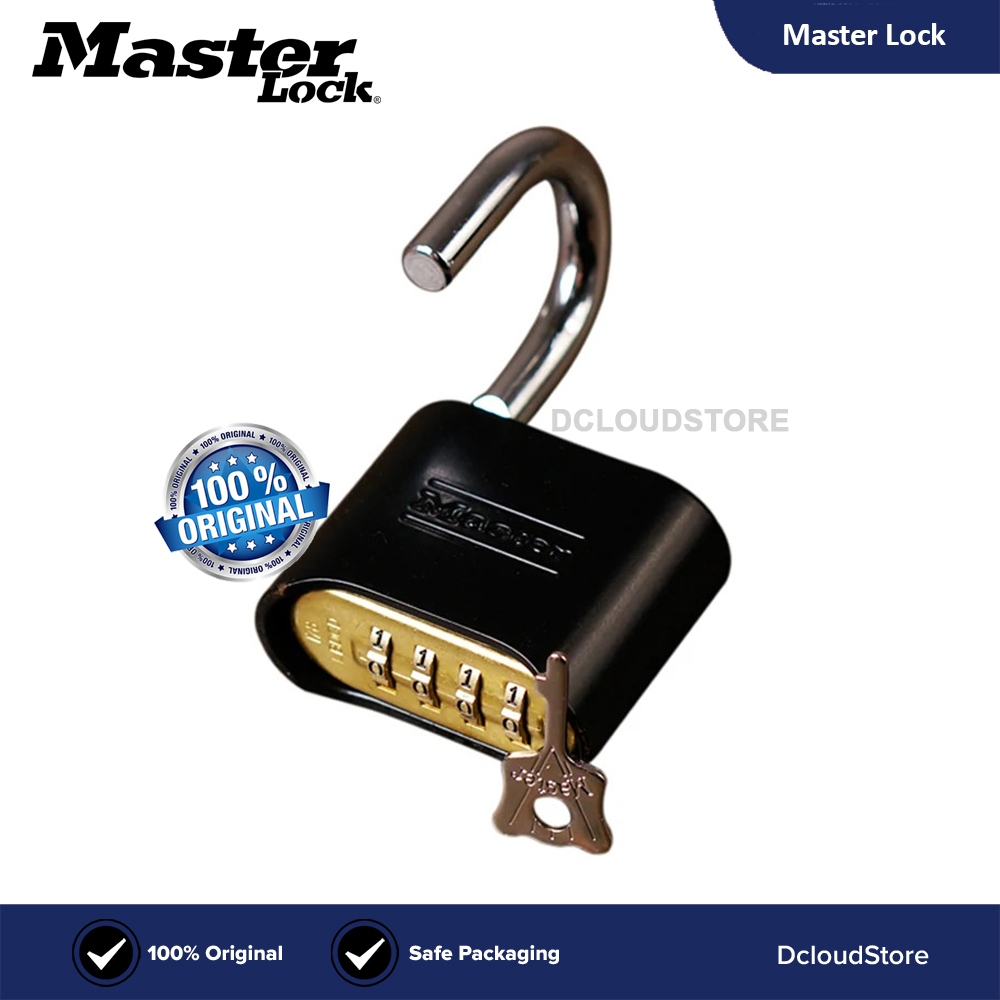 Gembok 50mm Black Hitam MASTER LOCK Kode Angka Kunci Kombinasi 50 mm Original
