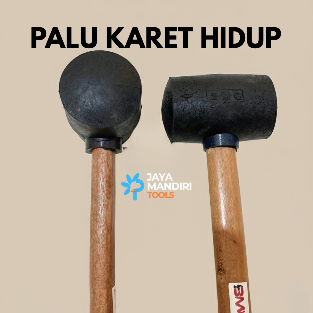 Palu Karet Gagang Kayu / Palu Karet Keramik / Palu Granit Gagang Kayu