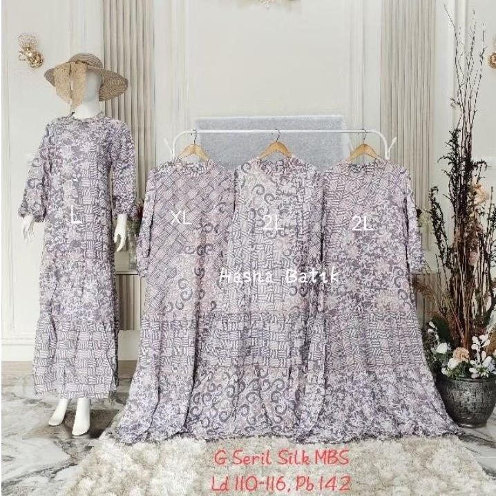 Gamis Batik Luza (G. Seril Silk MBS) Batik Pekalongan