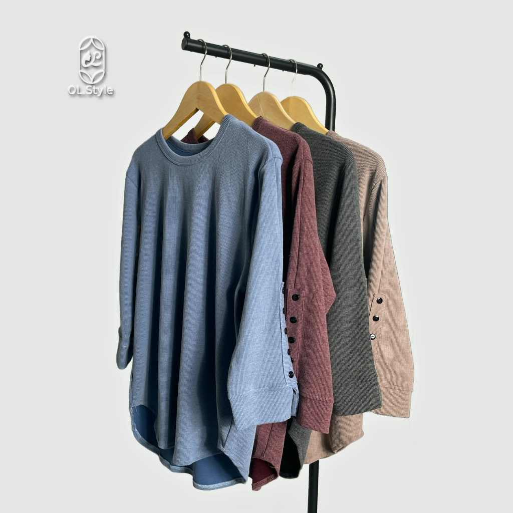 Atasan wanita Lengan Panjang| Blus Wanita Lengan Panjang Santai| Baju Santai Wanita Kekinian| OL.Sty
