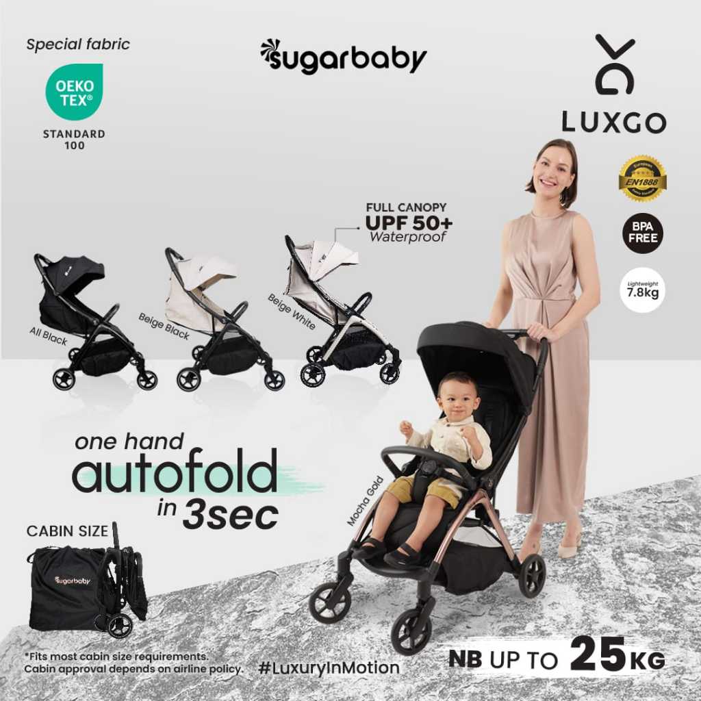 Giggles - Stroller LuxGo Kereta Dorong Bayi | Sugarbaby  (Stroller Baby)
