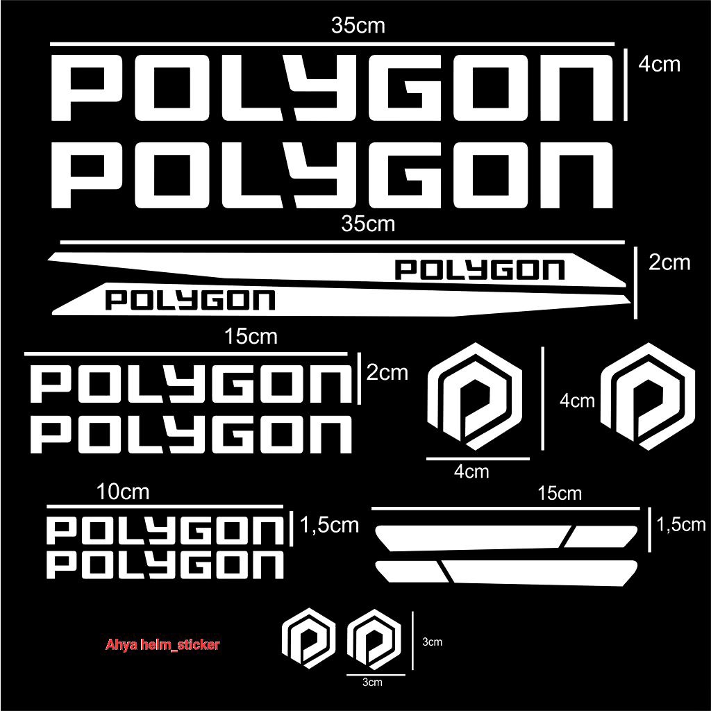 Sticker sepeda POLYGON balap cutting STICKER SEPEDA BALAP POLYGON CUTTING