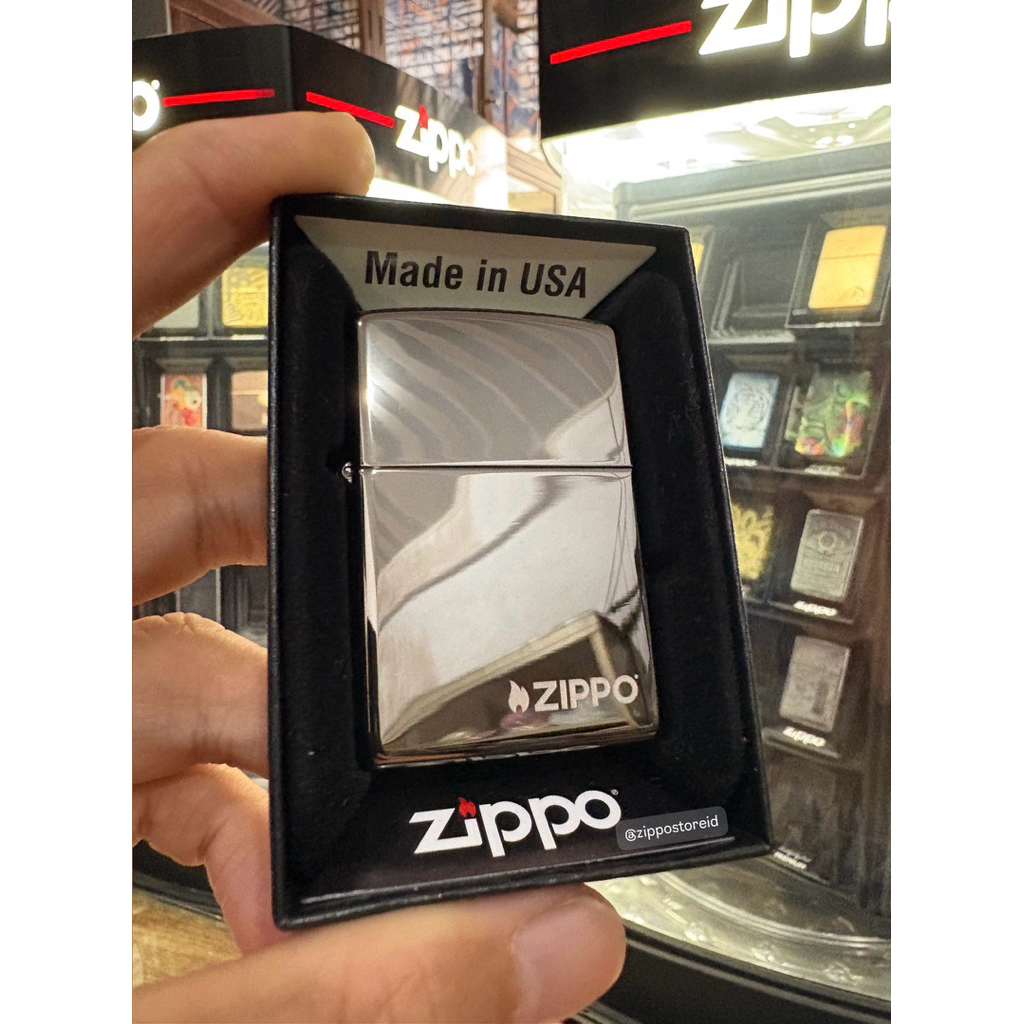 Zippo 150 ZL Black Ice Logo ~ Original 100% Made In USA
