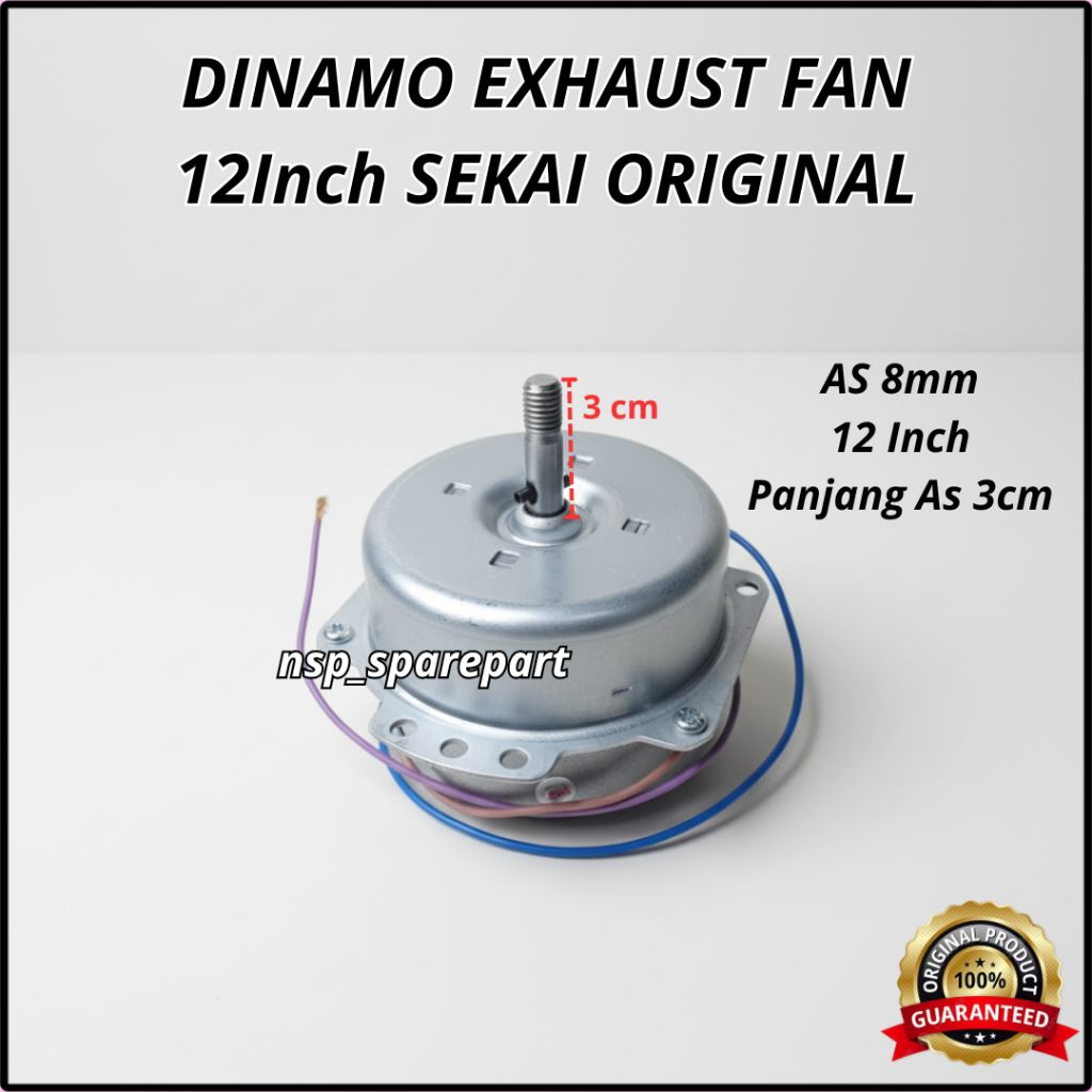 DINAMO MOTOR EXHAUST FAN SEKAI 12INCH