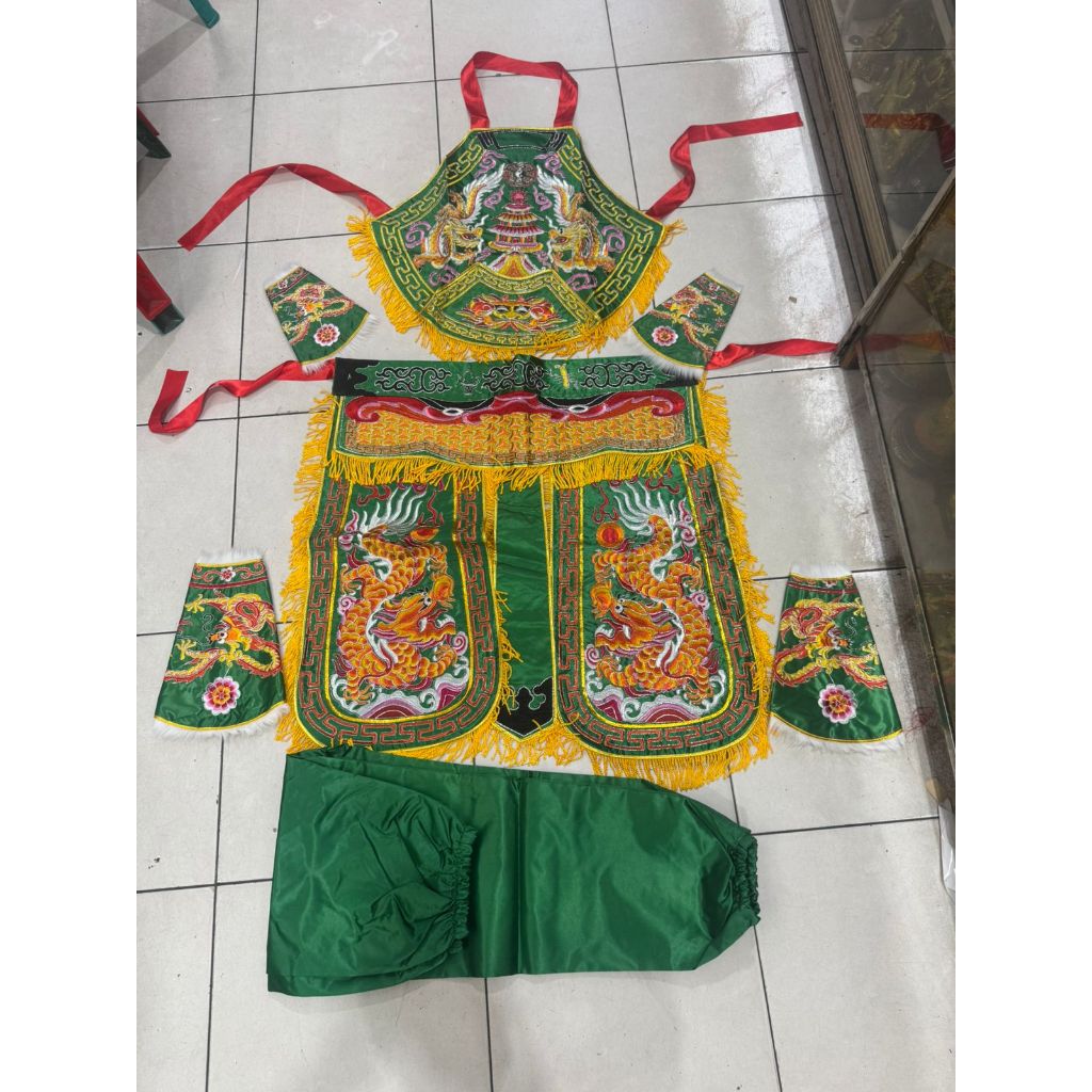 Baju tatung set medium dewa tangki jubah kebesaran tatung Siu Toh ada 5 warna hitam hijau putih mera