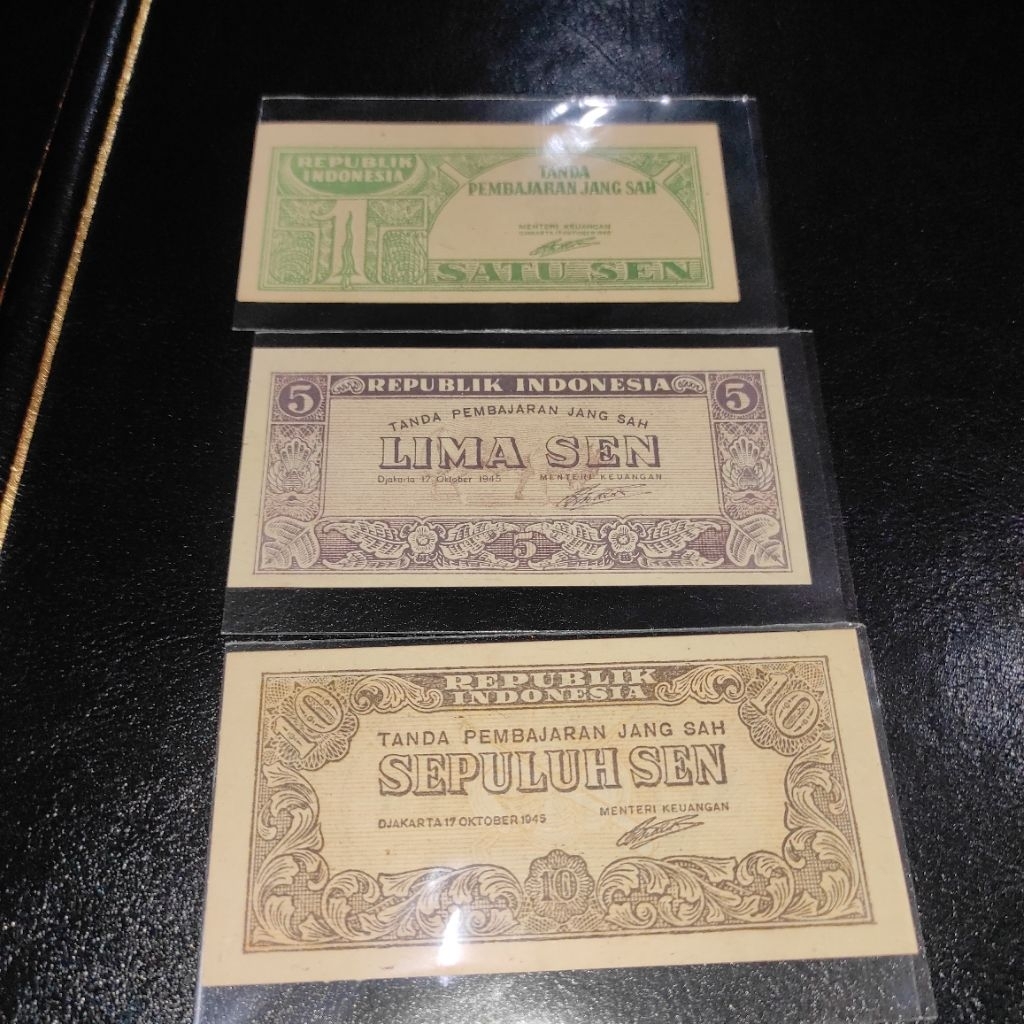 1 Set pecahan sen ORI 1945 UNC