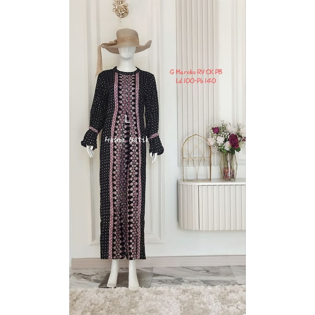 Gamis Batik Luza (G. Maroko RV CK PB) Batik Pekalongan