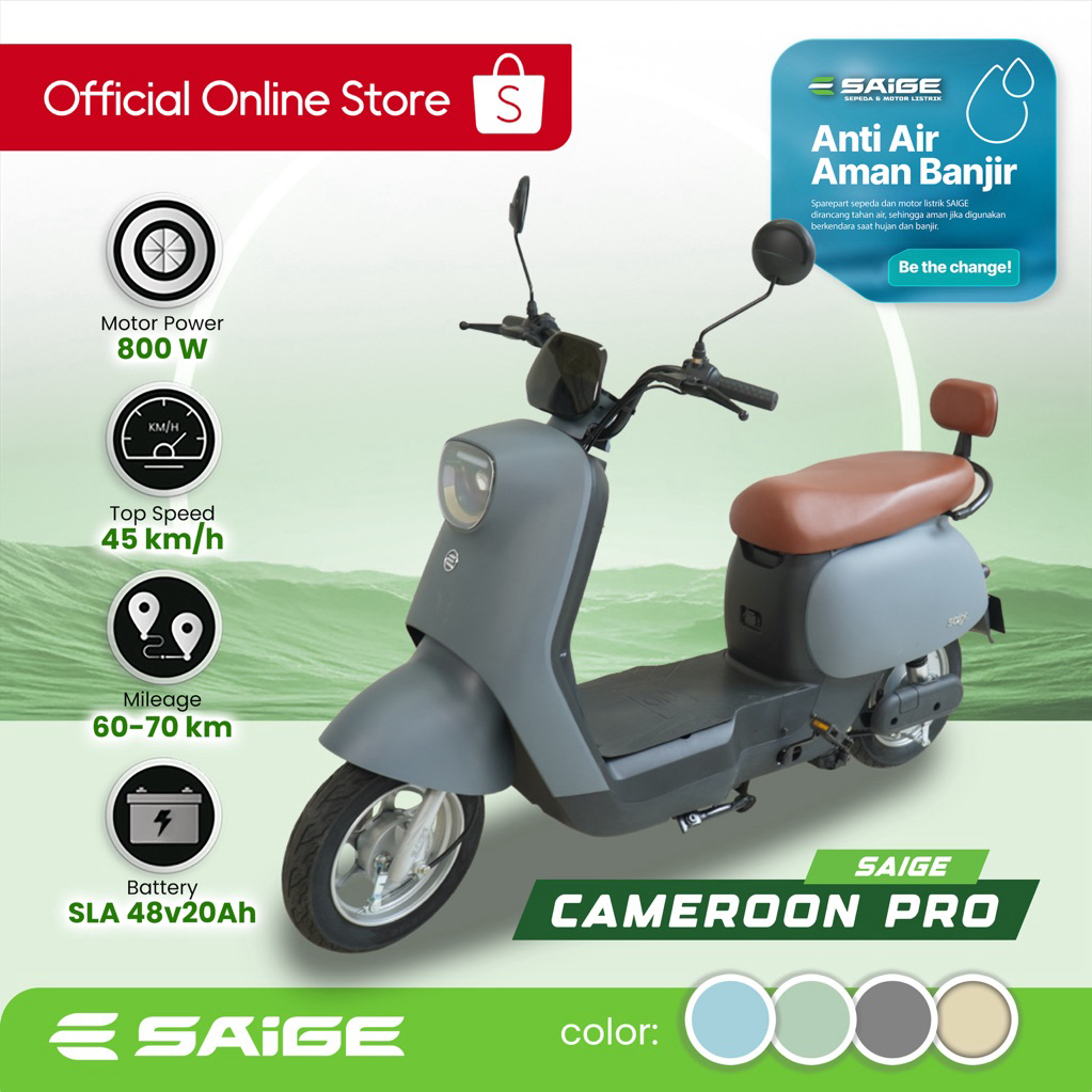 SEPEDA LISTRIK RODA 2 | SAIGE CAMEROON PRO-MAX