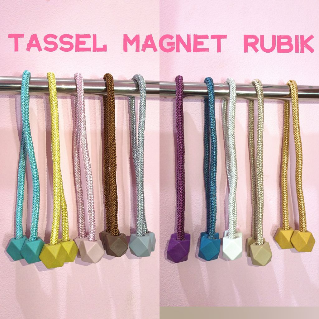 TASSEL MAGNET RUBIK PENGAIT / TALI PENGIKAT GORDEN