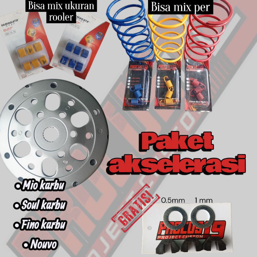 Paket Upgrade Cvt Mio smile Mio sporty fino karbu soul karbu