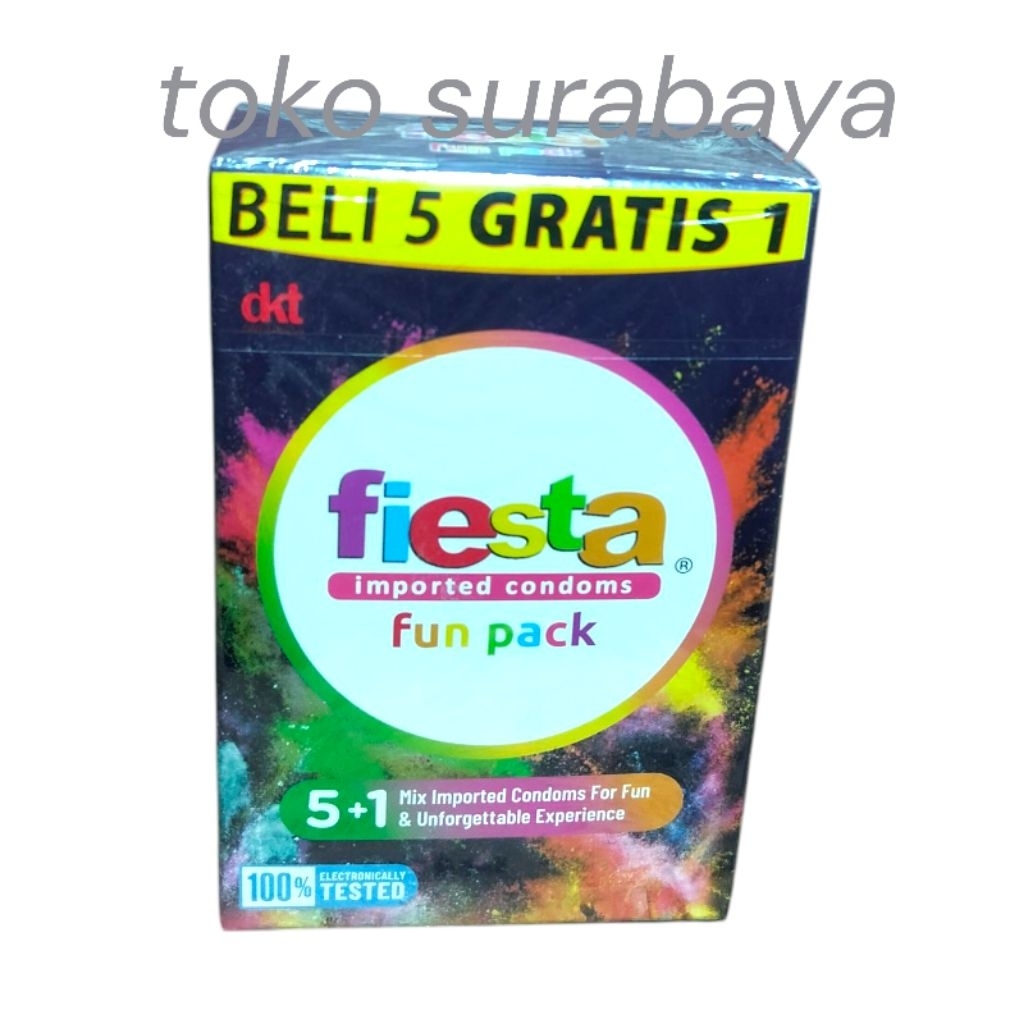 fiesta imported condoms fun pack 5+1