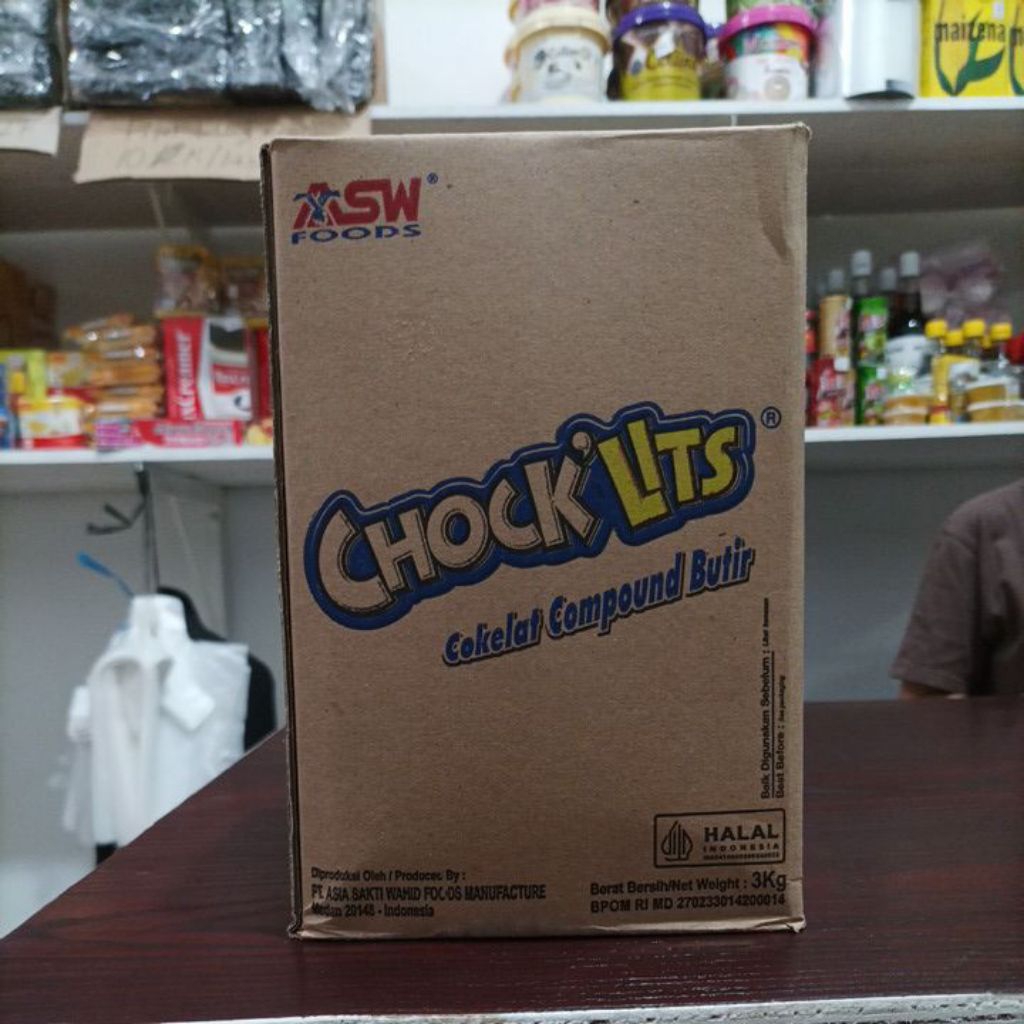 ASW Foods Chock'Lits Cokelat Compound Butir 3kg